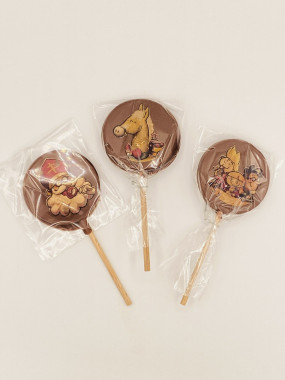 Sucettes au chocolat lait St Nicolas