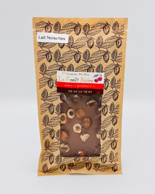Tablette chocolat lait noisettes 120grs