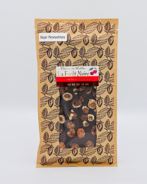 Tablette noir 70% noisettes 120grs