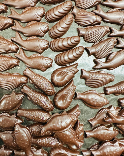 Friture en chocolat Noir 66% 100grs