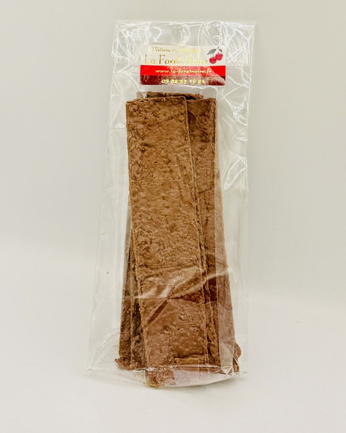 Feuilles de chocolat lait 43% croustillantes120grs